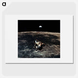 Ascent stage prior to docking - Apollo Moon Landing Poster.