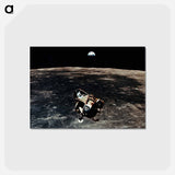 アートポストカード-Ascent stage prior to docking - アポロ月面着陸 Postcard.