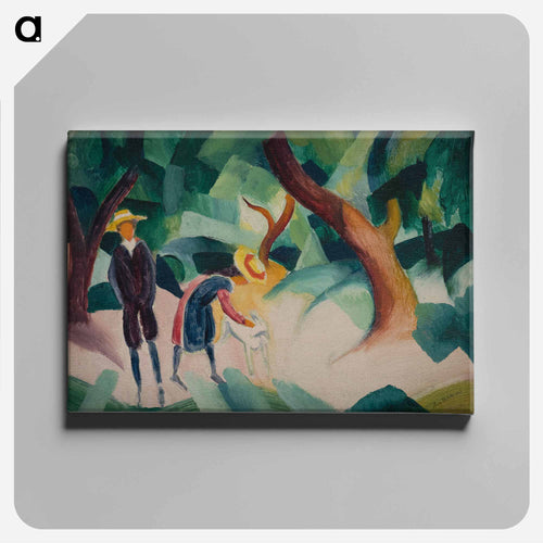 Children with goat - August Macke Canvas.