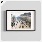 The Boulevard Montmartre on a Winter Morning - カミーユ ピサロ Poster.