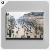 The Boulevard Montmartre on a Winter Morning - カミーユ ピサロ Canvas.