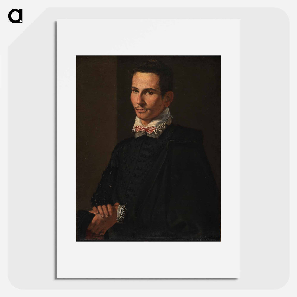 Portrait of a Man - カラヴァッジョ Poster.