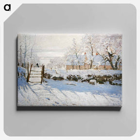 アートパネル-The Magpie - クロード モネ Canvas.