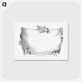 アートポストカード-Zes Putti Tonen Een Doek Met Tekst
 - コルネリス プロース ファン アムステル Postcard.