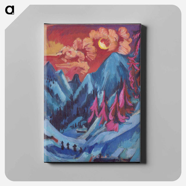 アートパネル-Winter Landscape in Moonlight
 - デトロイト美術館 Canvas.
