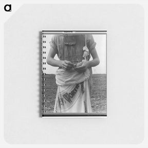アートメモ帳-Farm boy with sack full of boll weevils which he has picked off of cotton plants. Macon County, Georgia - ドロテア ラング Memo.