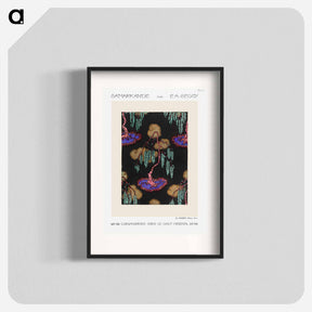 アートポスター-Tree pochoir pattern in oriental style - E.A.セギー Poster.