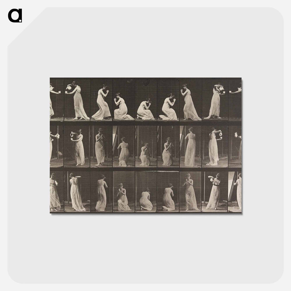 アートポストカード-Stooping and Kneeling
 - エドワード マイブリッジ Postcard.