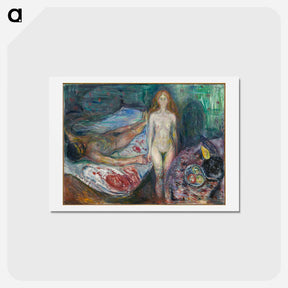アートポストカード-The Death of Marat - エドヴァルド ムンク Postcard.