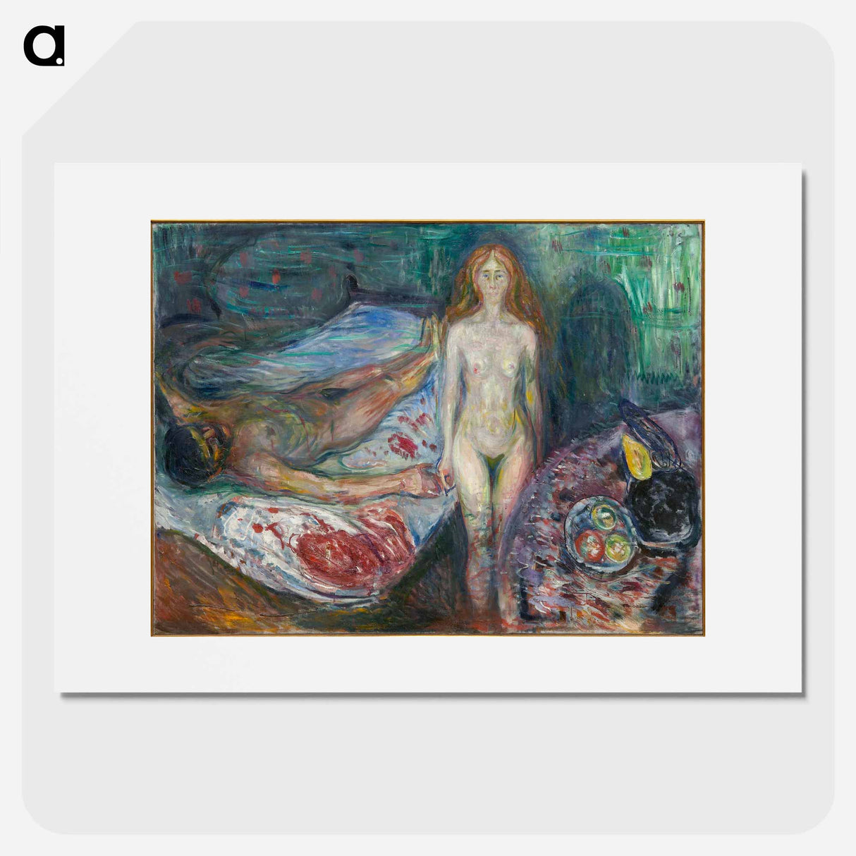 The Death of Marat - Edvard Munch Poster.