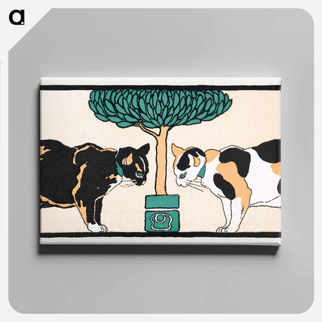アートパネル-Cats under a tree - エドワード ペンフィールド Canvas.