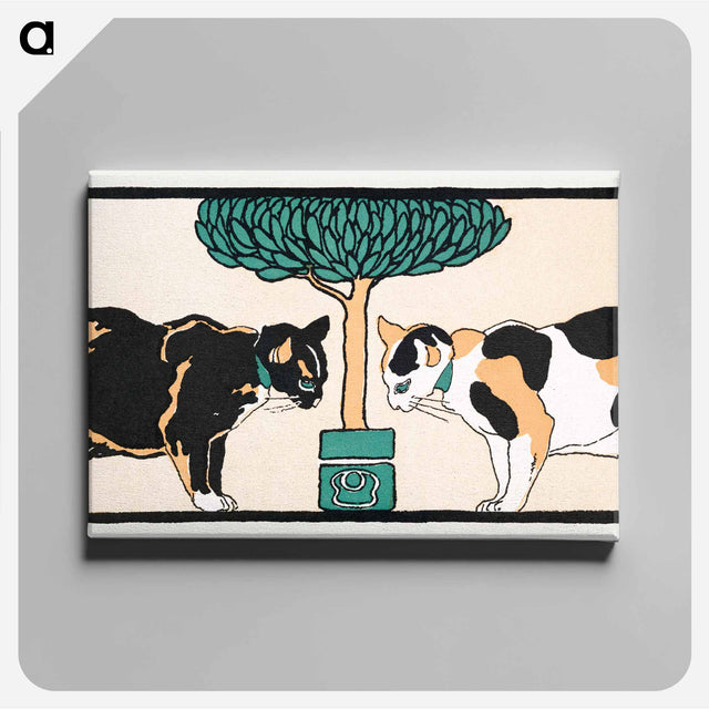 アートパネル-Cats under a tree - エドワード ペンフィールド Canvas.