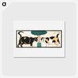 アートポストカード-Cats under a tree - エドワード ペンフィールド Postcard.