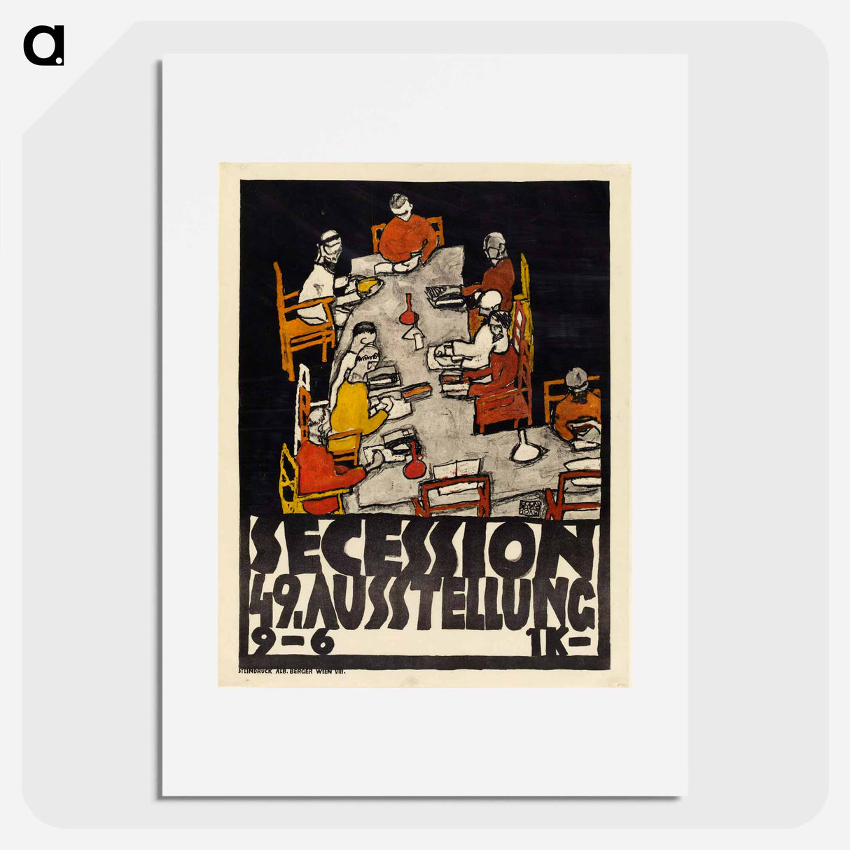 49th Secession exhibition by Egon Schiele - エゴン シーレ Poster.