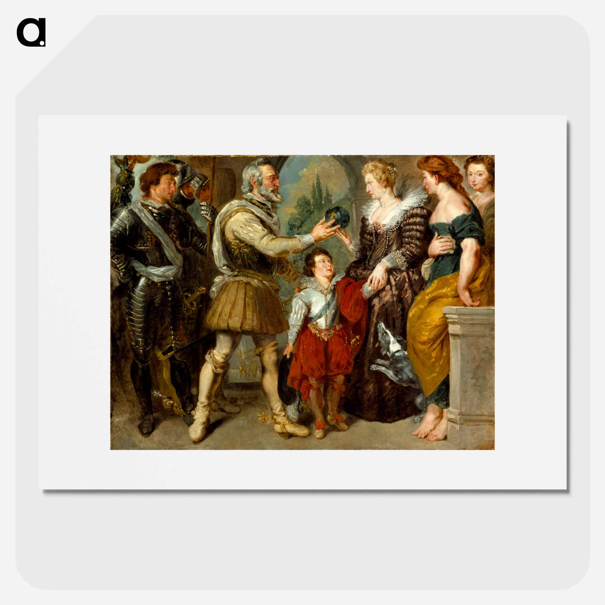 Henri IV Conferring the Regency upon Marie de' Medici - ウジェーヌ ドラクロワ Poster.