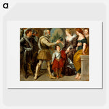 Henri IV Conferring the Regency upon Marie de' Medici - ウジェーヌ ドラクロワ Poster.