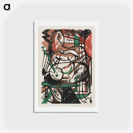 アートポストカード-The Birth of Horses - フランツ マルク Postcard.