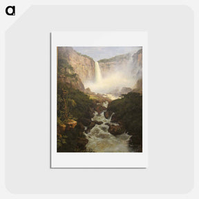 アートポストカード-Tequendama Falls, Near Bogota, New Granada - フレデリック エドウィン チャーチ Postcard.
