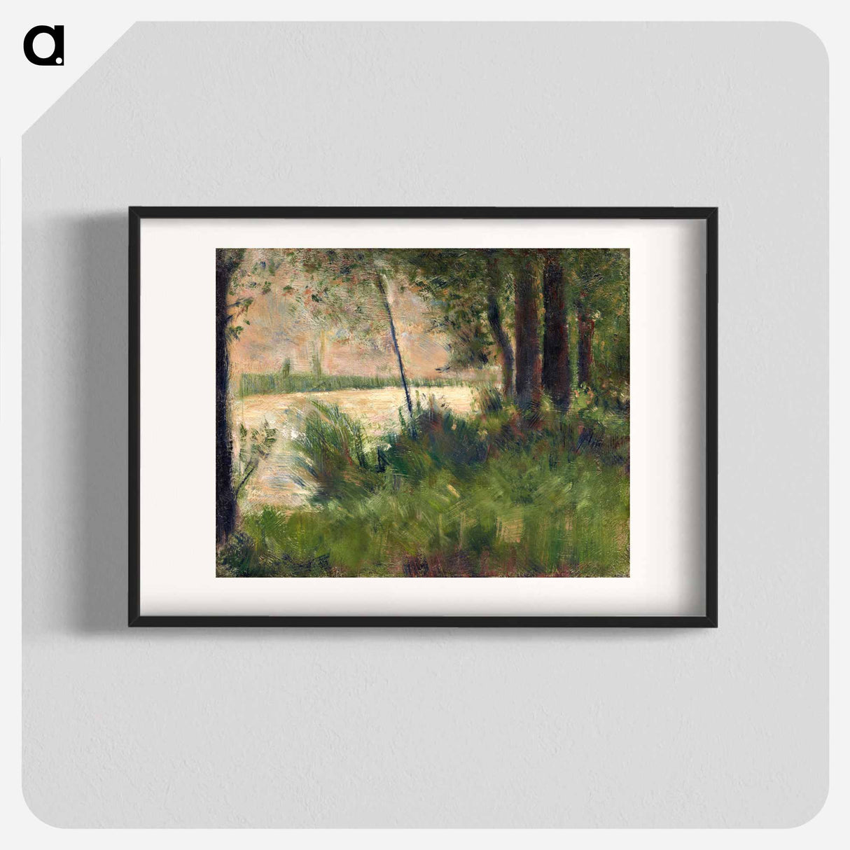 Grassy Riverbank - Georges Seurat Poster.