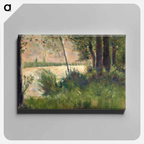 アートパネル-Grassy Riverbank - ジョルジュ スーラ Canvas.