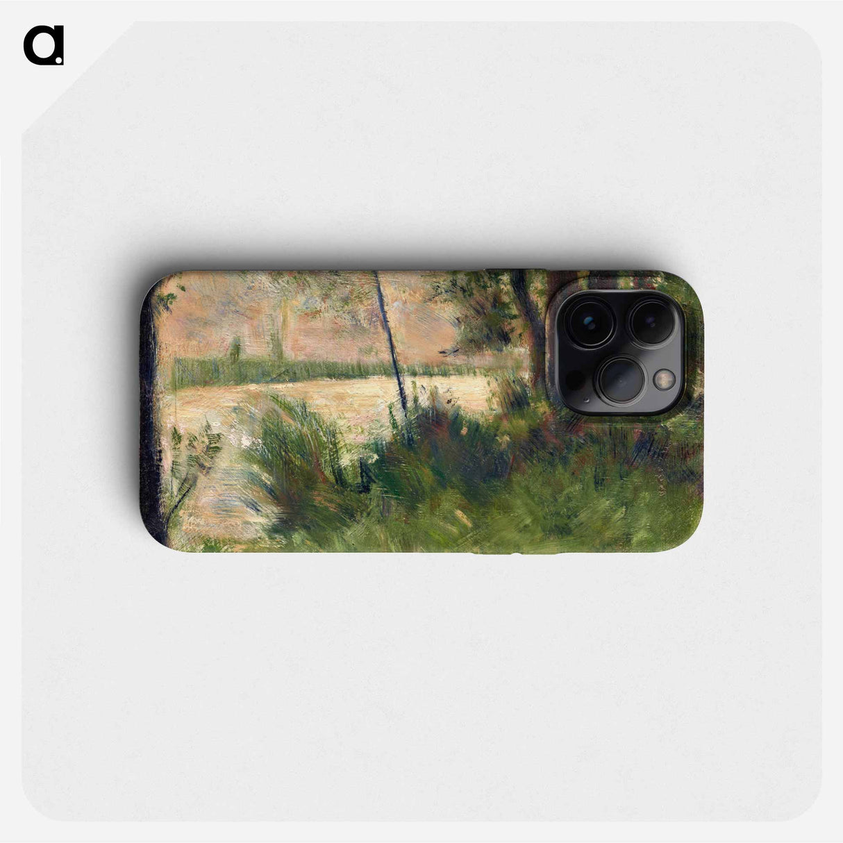 Grassy Riverbank - Georges Seurat Phone Case.