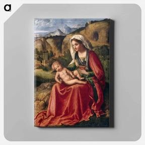 アートパネル-The Virgin and Child in a Landscape
 - ジョルジョーネ Canvas.