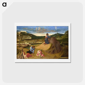 アートポストカード-The Agony in the Garden - ジョヴァンニ ベッリーニ Postcard.
