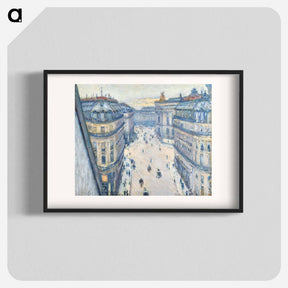 アートポスター-Halévy Street, View from the Seventh Floor - ギュスターヴ カイユボット Poster.