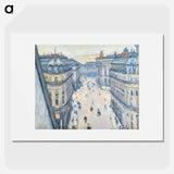 Halévy Street, View from the Seventh Floor - Gustave Caillebotte Poster.