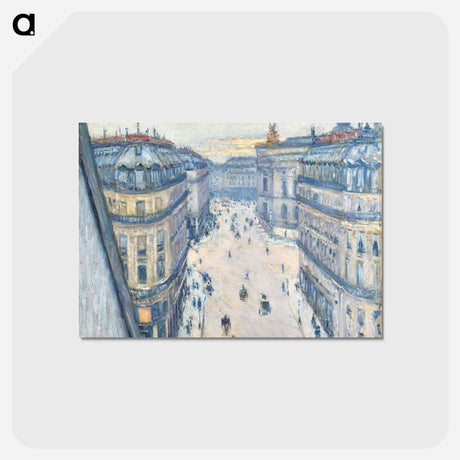 アートポストカード-Halévy Street, View from the Seventh Floor - ギュスターヴ カイユボット Postcard.