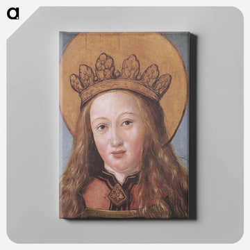 Head of a Female Saint - ハンス ホルバイン Canvas.