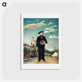 アートポストカード-Myself: Portrait – Landscape - アンリ ルソー Postcard.