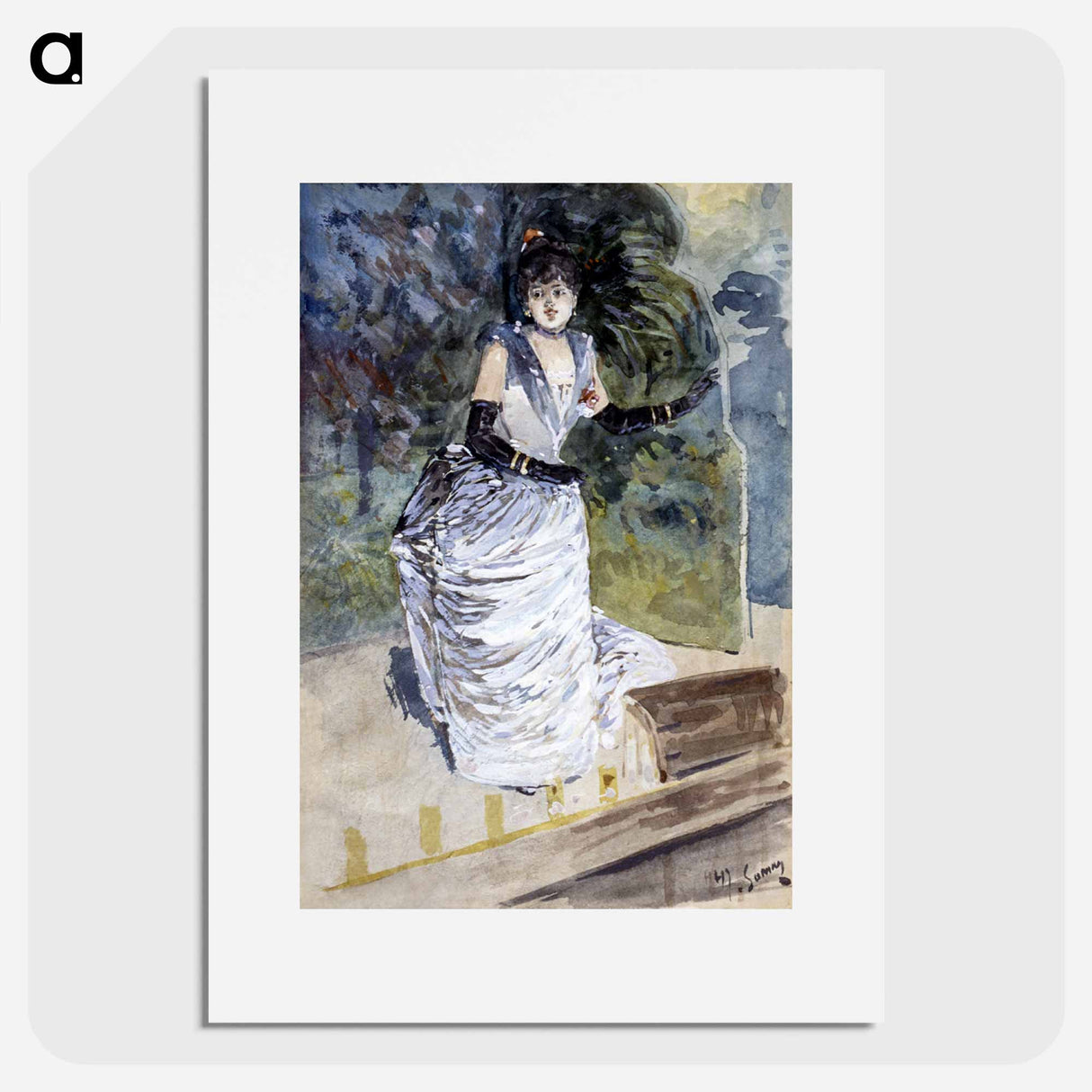 Yvette Guilbert Singing - アンリ ソム Poster.
