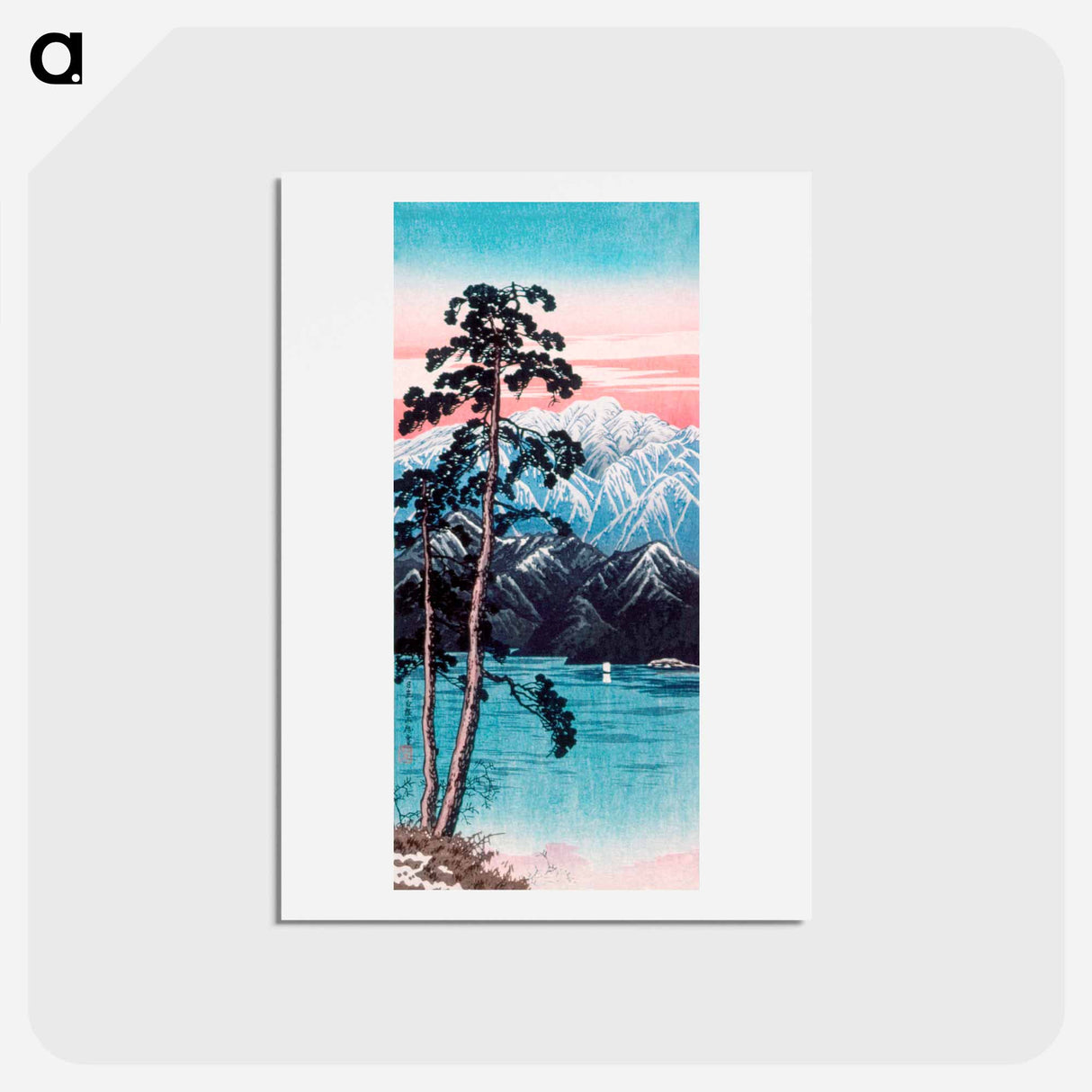 アートポストカード-Lingering Snow on Mt. Shirane, Nikkō - 高橋 宏明 Postcard.