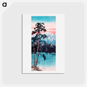 アートポストカード-Lingering Snow on Mt. Shirane, Nikkō - 高橋 宏明 Postcard.