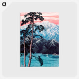 アートポストカード-Lingering Snow on Mt. Shirane, Nikkō - 高橋 宏明 Postcard.
