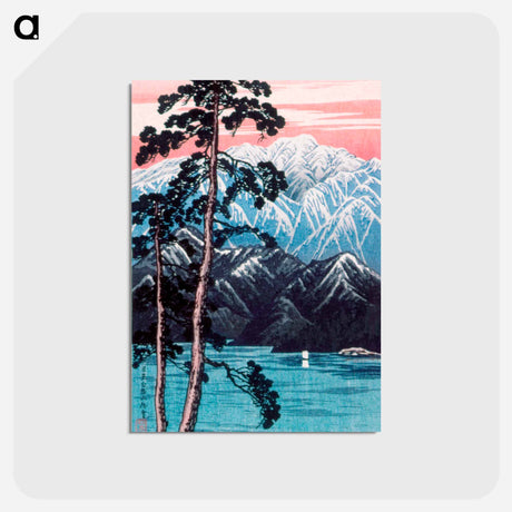 アートポストカード-Lingering Snow on Mt. Shirane, Nikkō - 高橋 宏明 Postcard.