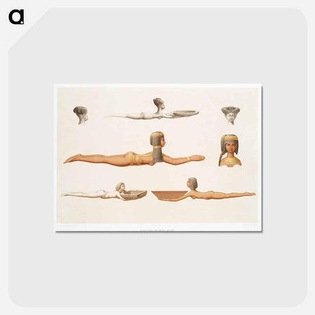 アートポストカード-Painted Egyptian Spoons
 - エジプト美術史 Postcard.