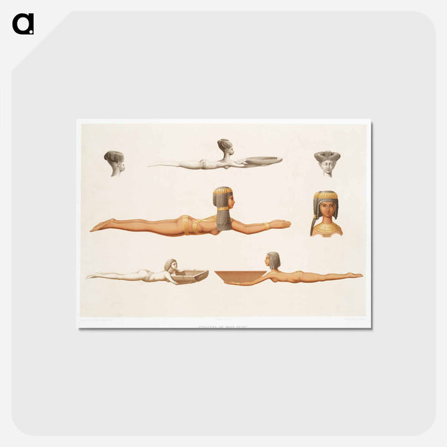 アートポストカード-Painted Egyptian Spoons
 - エジプト美術史 Postcard.