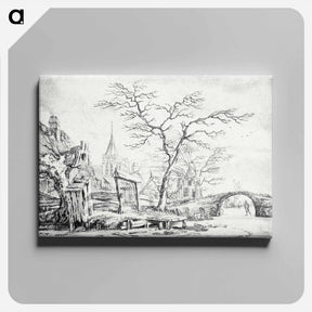 アートパネル-Winter Landscape with Skater
 - ヤン ファン ケッセル Canvas.
