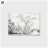 アートポストカード-Winter Landscape with Skater
 - ヤン ファン ケッセル Postcard.