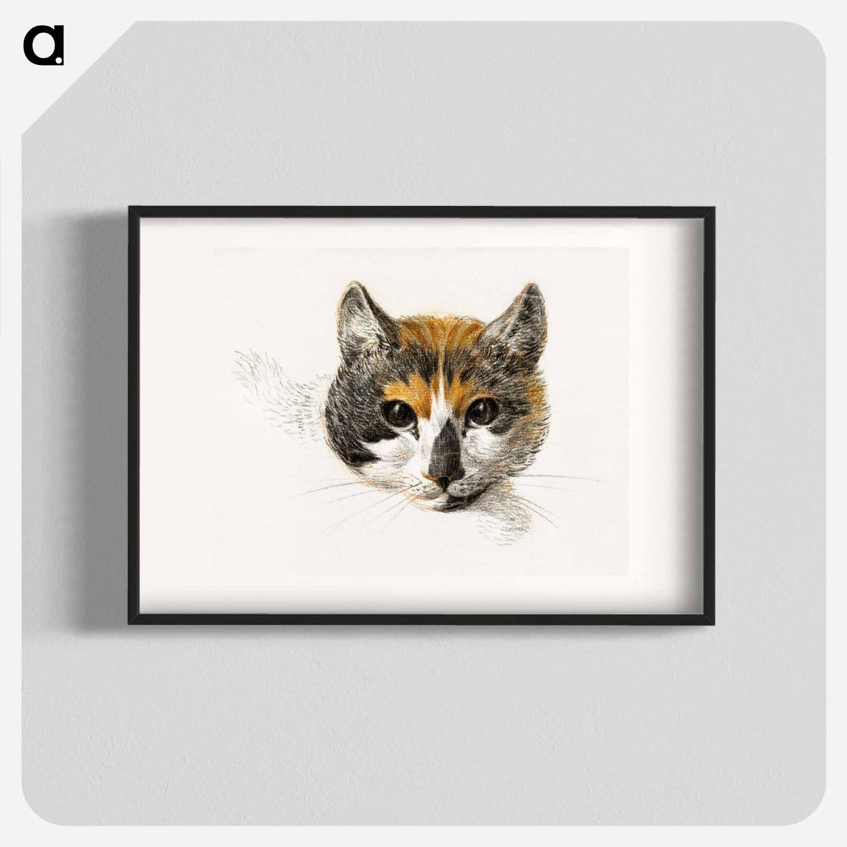 Head of a calico cat with open eyes - ジャン ベルナール Poster.