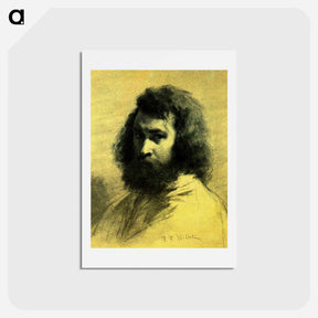 アートポストカード-Self-Portrait - ジャン フランソワ ミレー Postcard.