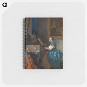 アートメモ帳-Young Woman Seated at a Virginal - ヨハネス フェルメール Memo.