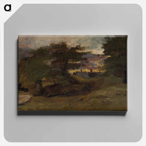 アートパネル-Landscape with Cottages
 - ジョン コンスタブル Canvas.