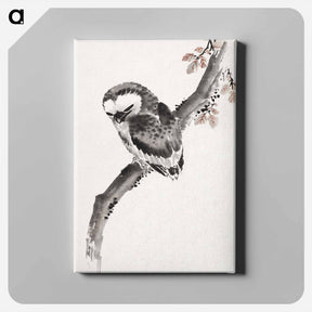 アートパネル-Japanese owl, Album of Sketches - 葛飾 北斎 Canvas.