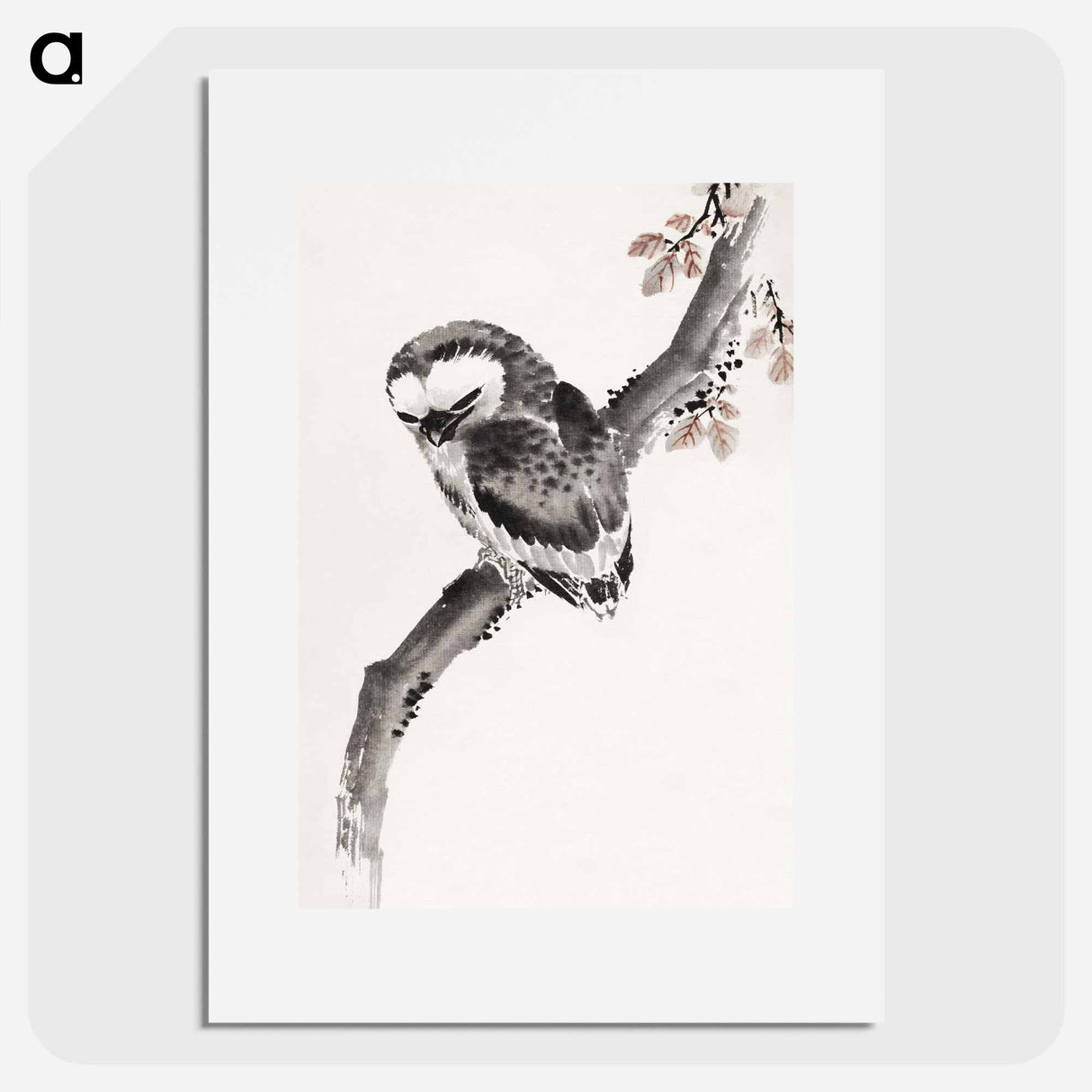 Japanese owl, Album of Sketches - Katsushika Hokusai Poster.