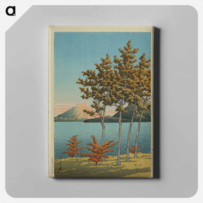 アートパネル-Kawase Hasui - Lake Toya, Hokkaido, 1933 - 川瀬 巴水 Canvas.