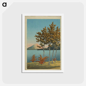 アートポストカード-Kawase Hasui - Lake Toya, Hokkaido, 1933 - 川瀬 巴水 Postcard.