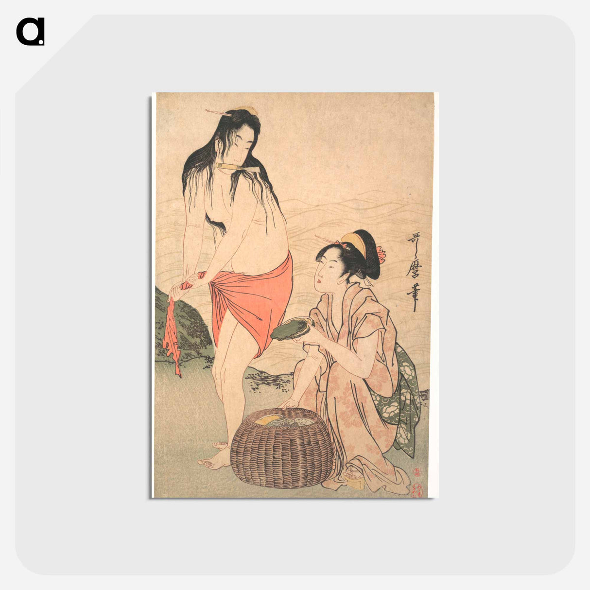 Abalone Divers - 喜多川 歌麿 Postcard.